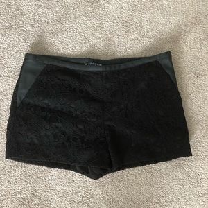 Express Black Lace Shorts